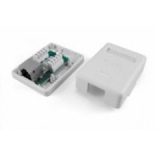 Hyperline SB1-1-8P8C-C5e-SH-WH Розетка компьютерная RJ-45(8P8C)