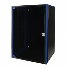DATAREX DR-600411 Шкаф настенный, телекоммуникационный 19, 18u 600х450, дверь стекло, черный