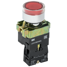 IEK BBT50-BW-K04 Кнопка управления LAY5-BW3461 с подсветкой красный 1з