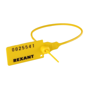 REXANT 07-6112 Пломба пластиковая номерная 220 мм желтая