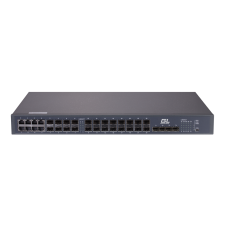 GIGALINK GL-SW-G201-28SC Управляемый коммутатор L2+, 16 портов 1000Base-X SFP, 8 комбо-портов 100/1000Base-T/SFP, 4 порта 1/10GE SFP+