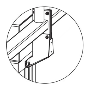 PERCo-RF01 0-10 Кронштейн для стыковки турникета с крышей