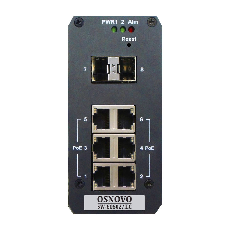 Osnovo SW-60602/ILC Промышленный управляемый (Web Managed) PoE коммутатор на 8 портов Osnovo SW-60602/ILC Промышленный управляемый (Web Managed) PoE коммутатор на 8 портов