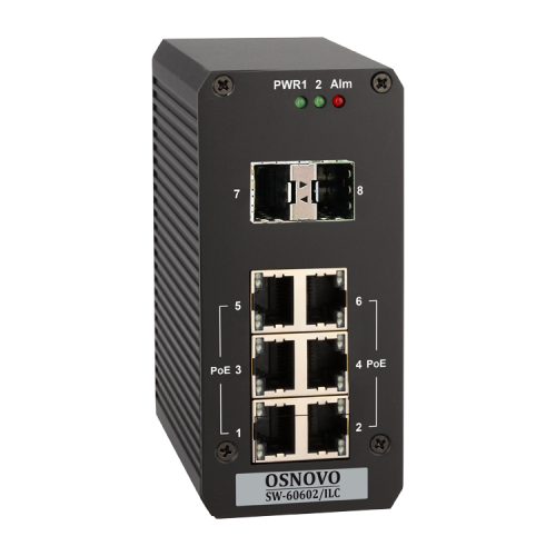 Osnovo SW-60602/ILC Промышленный управляемый (Web Managed) PoE коммутатор на 8 портов Osnovo SW-60602/ILC Промышленный управляемый (Web Managed) PoE коммутатор на 8 портов