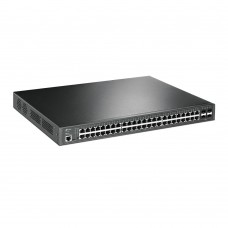 TP-Link TL-SG3452P Управляемый коммутатор JetStream уровня 2+ с 48 гигабитными портами PoE+ и 4 портами SFP