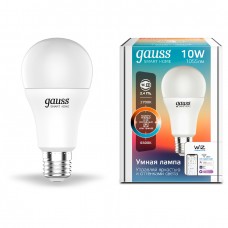 Gauss Smart Home 1080112 Лампа A60 10W E27 изм.цвет.темп.+диммирование LED