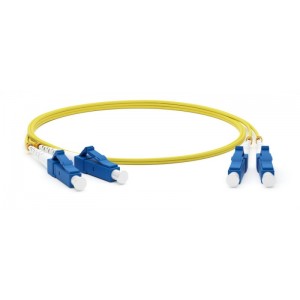 Hyperline FC-D2-9-LC/UR-LC/UR-H-1M-LSZH-YL Патч-корд волоконно-оптический (шнур)