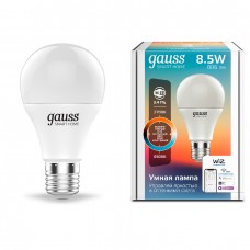 Gauss Smart Home 1130112 Лампа A60 8,5W E27 изм.цвет.темп.+диммирование LED