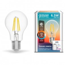 Gauss Smart Home 1220112 Лампа Filament А60 6,5W 806lm E27 изм.цвет.темп.+дим. LED