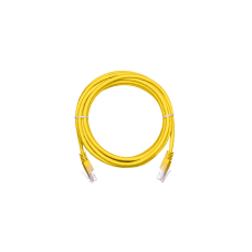 NETLAN EC-PC4UD55B-BC-PVC-020-YL Коммутационный шнур U/UTP 4 пары, Кат.5е (Класс D)  многожильный, BC, PVC нг(B), желтый, 2м